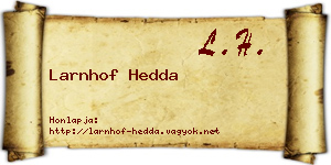 Larnhof Hedda névjegykártya